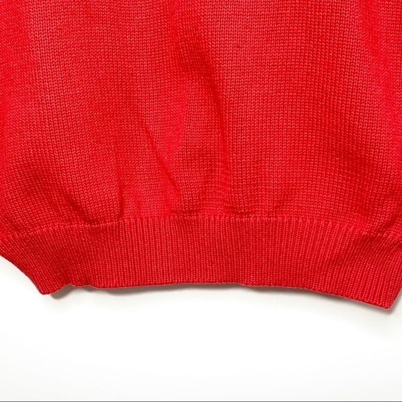 IZOD Boys Red Argyle Pattern 1/4 Zip Pull Over Cotton Sweater Size 14 16 Large - Picture 4 of 16